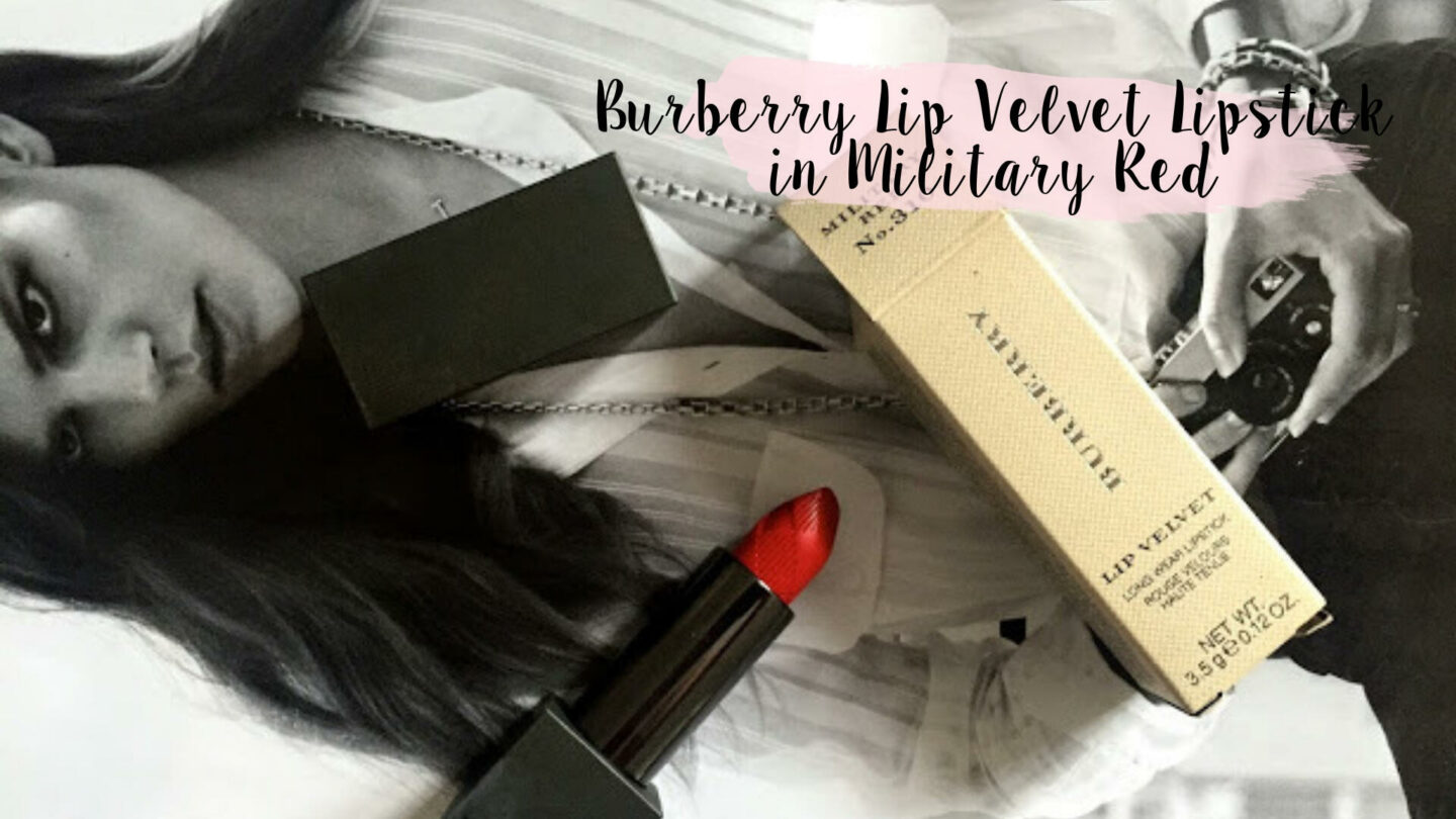 Burberry Lip Velvet Lipstick in Military Red || Beauty