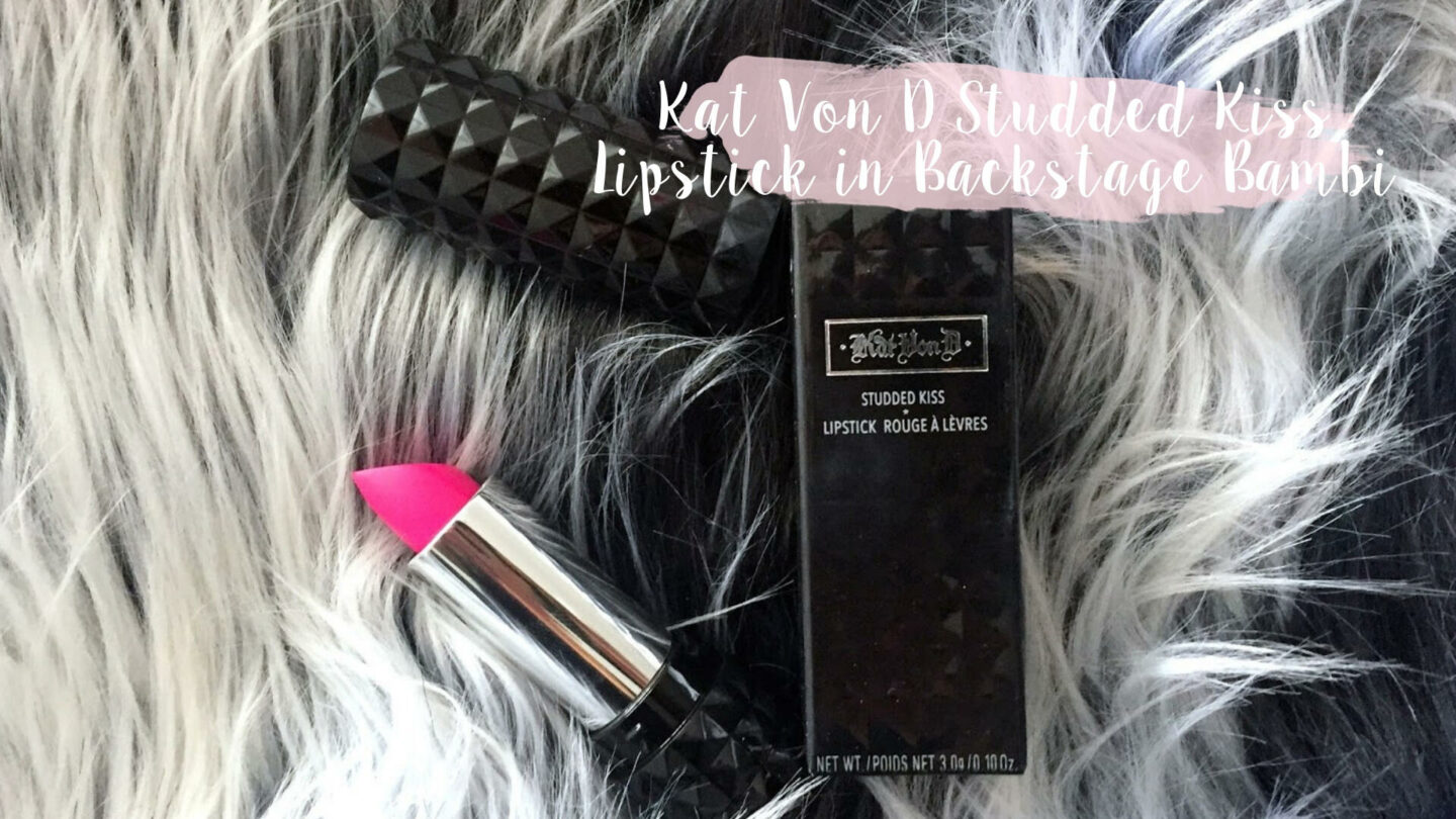 Kat Von D Studded Kiss Lipstick in Backstage Bambi Review || Beauty